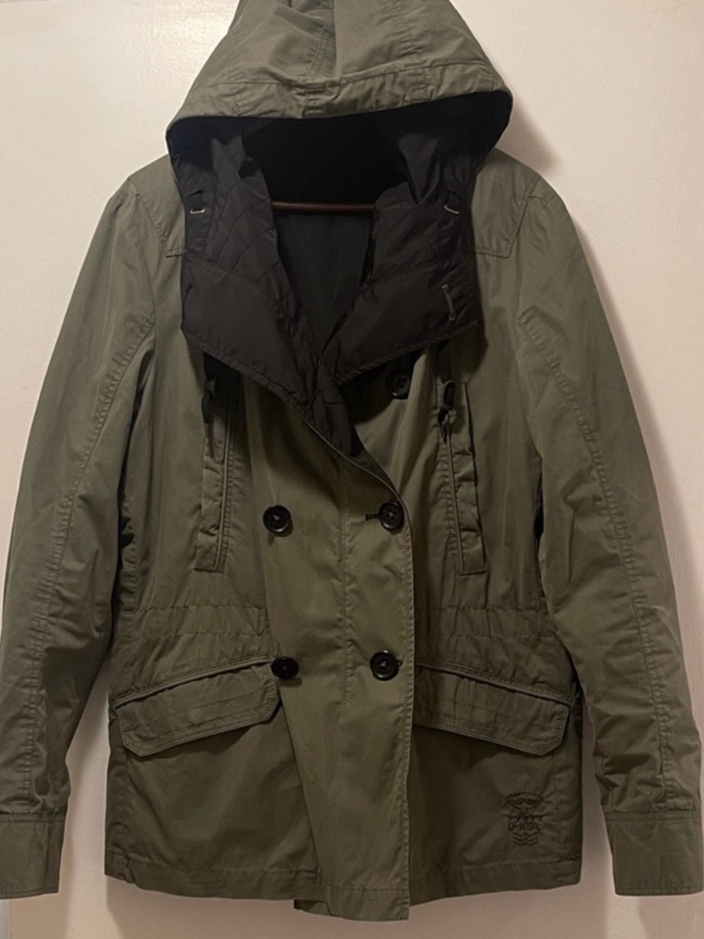 Diesel Olive Green Embroidered Logo Detail
